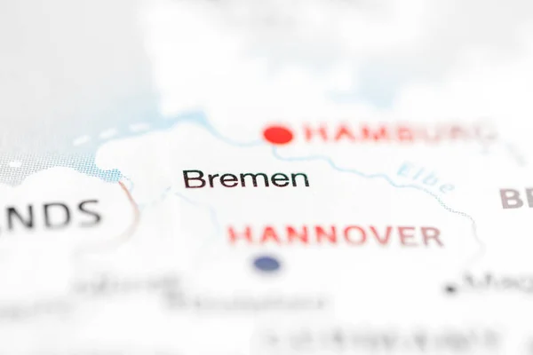 Bremen. Germany on the map