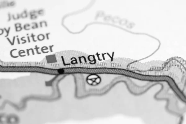 ラングトリーテキサスだ地図上の宇佐 — ストック写真