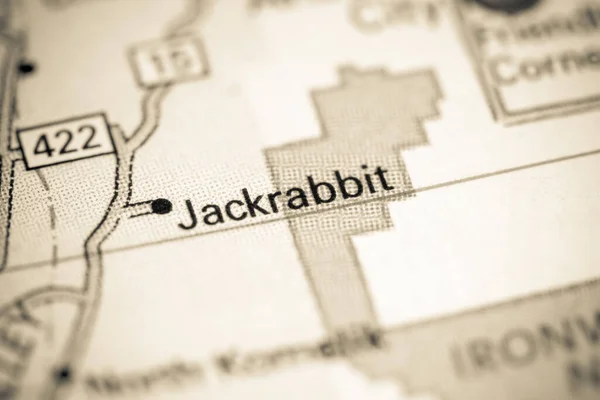 Jackrabbit. Arizona. USA on a map