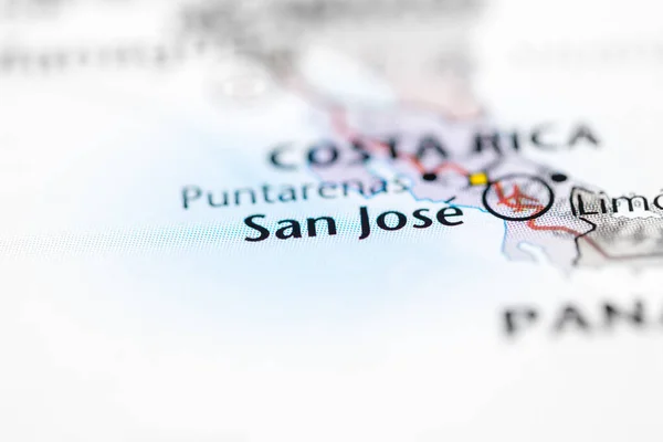 San José Costa Rica Mapa — Foto de Stock