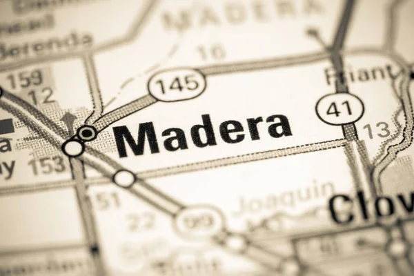 Madera California Eeuu Mapa — Foto de Stock
