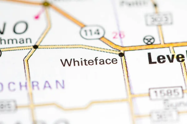 Whiteface Texas Usa Map — Stok fotoğraf