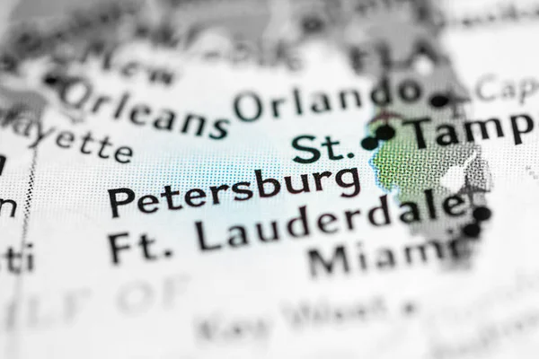 Petersburg Florida Usa Map — 스톡 사진