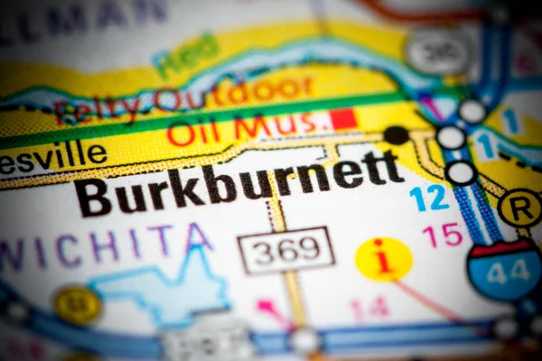 Burkburnett Texas Stati Uniti Una Mappa — Foto Stock