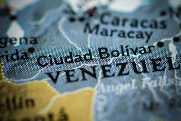 Ciudad Bolivar Venezuela Haritada — Stok fotoğraf