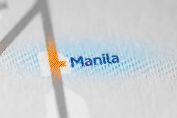 Manila Filipinas Mapa Geográfico — Foto de Stock