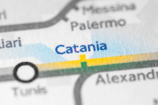 Catania Italia Mapa Geográfico — Foto de Stock