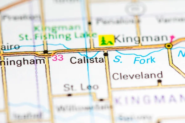 Calista Kansas Eeuu Mapa — Foto de Stock