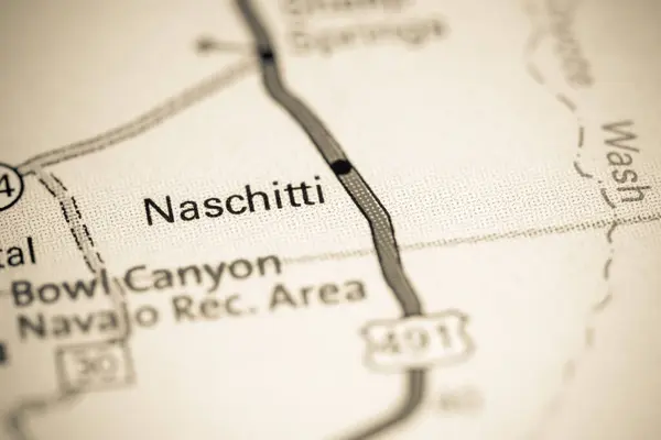 Naschitti. New Mexico. USA on a map