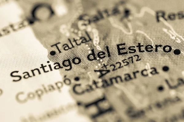 Santiago Del Estero Argentina Mapa — Foto de Stock