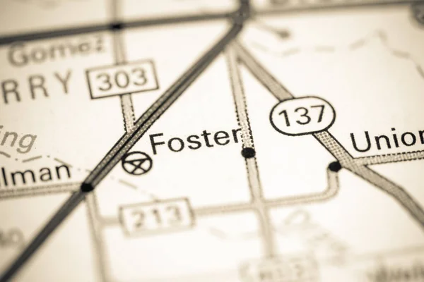 Foster Texas Eeuu Mapa —  Fotos de Stock