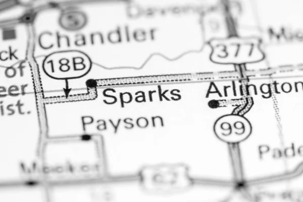 Sparks Oklahoma Usa Map — 스톡 사진