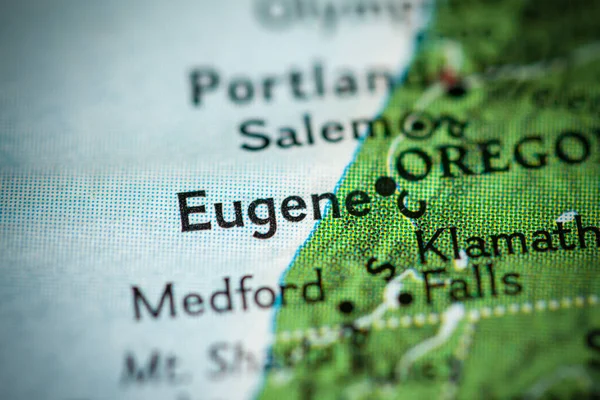 Eugene Oregon Usa Карте — стоковое фото