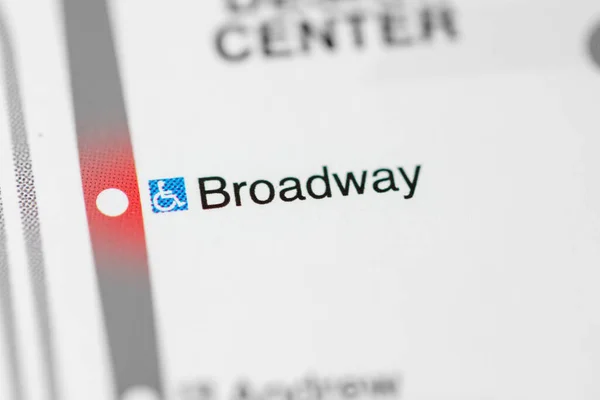Estación Broadway Mapa Del Metro Boston —  Fotos de Stock
