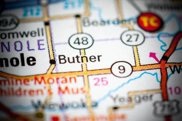 Butner Oklahoma Eua Sobre Mapa — Fotografia de Stock