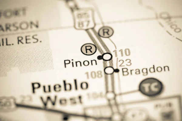 Pinon Colorado Eeuu Mapa — Foto de Stock
