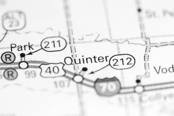 Quinter Kansas Usa Map — Stock Photo, Image