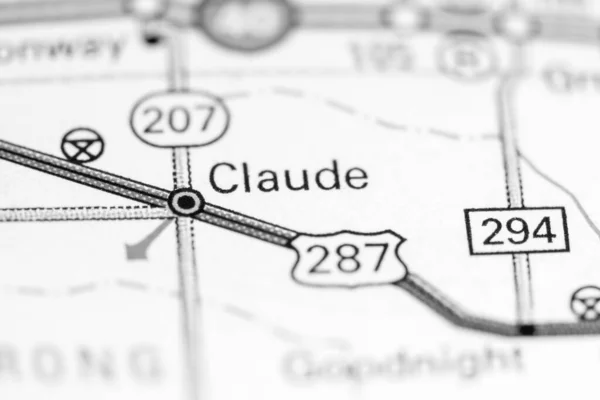 Claude Texas Eeuu Mapa —  Fotos de Stock