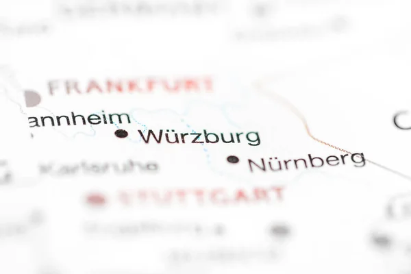 Wurzburg. Germany on the map