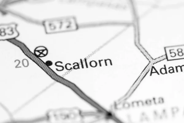 Scallorn Texas Usa Map — Stok fotoğraf