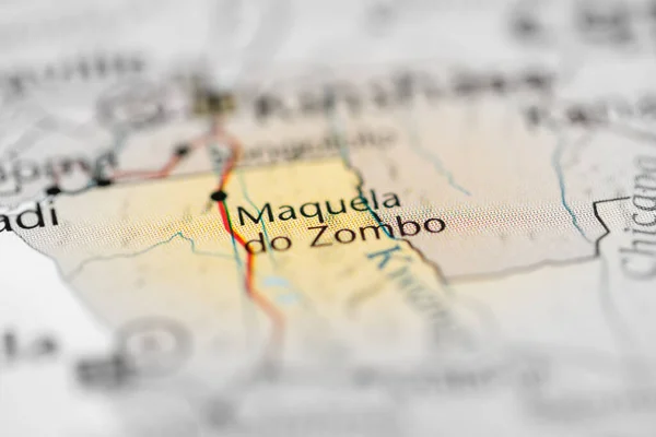 Maquela Zombo Angola Mapa — Foto de Stock