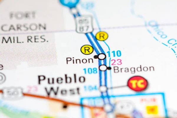 Pinon Colorado Eeuu Mapa — Foto de Stock