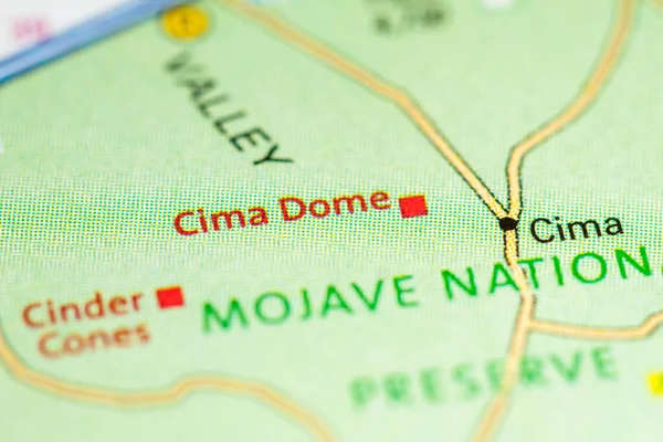 Cima Dome Califórnia Eua Sobre Mapa — Fotografia de Stock