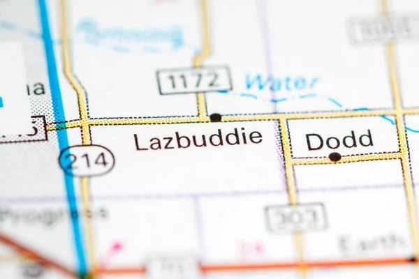 Lazbuddie Texas Eeuu Mapa —  Fotos de Stock