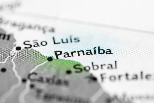 Parnaiba Brasil Mapa — Foto de Stock