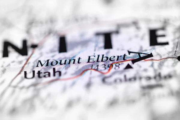 Mount Elbert. USA on the map