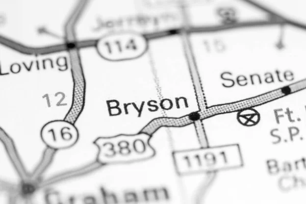 Bryson Texas Usa Map — 스톡 사진
