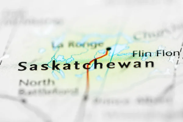 Saskatchewan Canadá Mapa —  Fotos de Stock