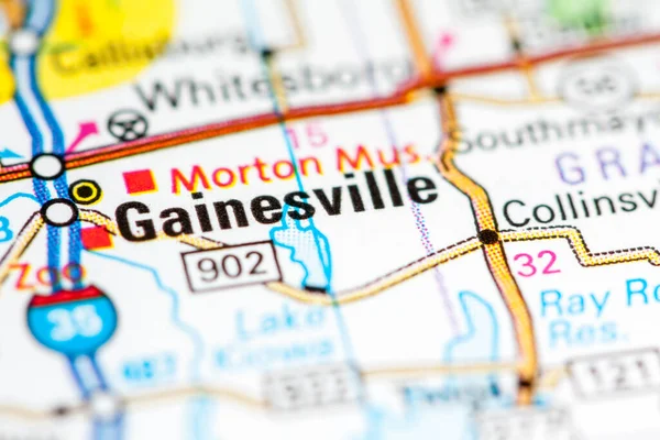 Gainesville Texas Usa Map — 스톡 사진