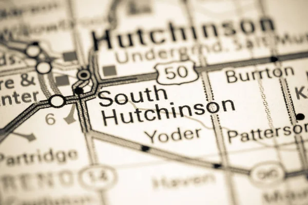 South Hutchinson Kansas Usa Map — Stok fotoğraf