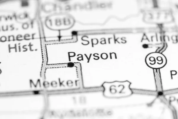 Payson Oklahoma Usa Map — Stok fotoğraf