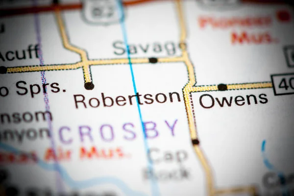 Robertson Texas Usa Map — Stok fotoğraf