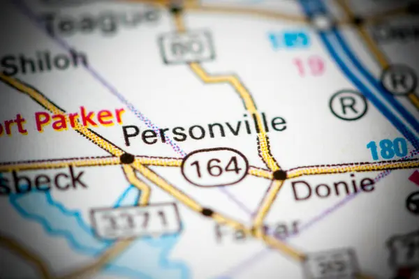 Personville Texas Usa Map — Stok fotoğraf