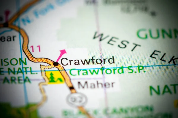 Crawford Colorado Usa Map — Stockfoto