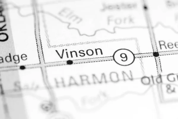 Vinson Oklahoma Usa Map — 스톡 사진