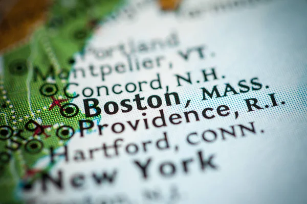 Boston Xosetts États Unis Sur Carte — Photo