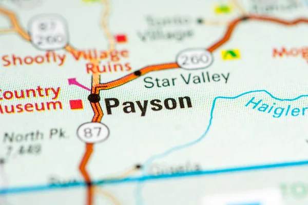 Payson Arizona Haritada Usa — Stok fotoğraf