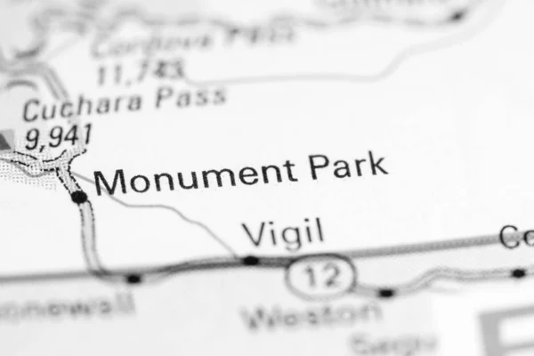 Monument Park Colorado Usa Map — 스톡 사진