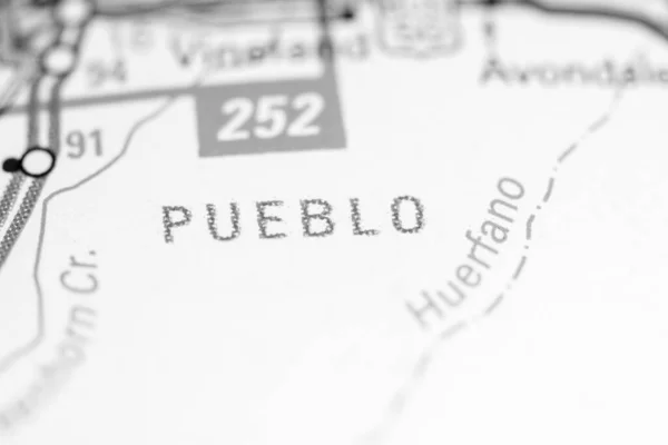 Pueblo Colorado Eeuu Mapa — Foto de Stock