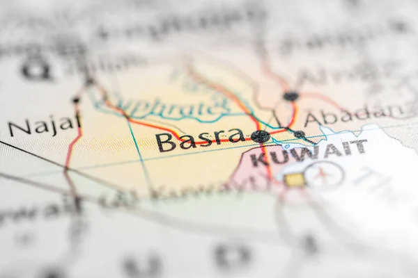 バスラ 地図上のイラク — ストック写真