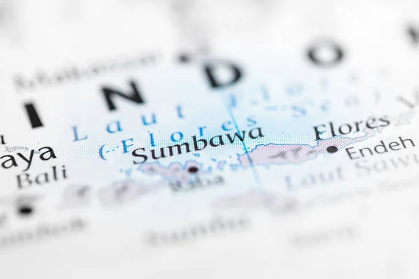 Sumbawa Indonesië Interactieve Kaart — Stockfoto