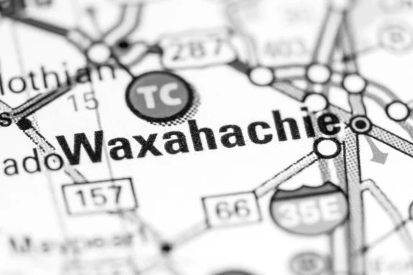 Waxahachie 德克萨斯 地图上的Usa — 图库照片