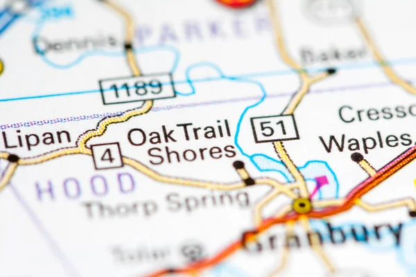 Oak Trail Shores. Texas. USA on a map