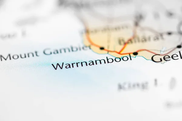 Warrnambool. Australia on the map