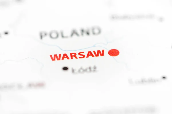 Warsaw. Poland on the map