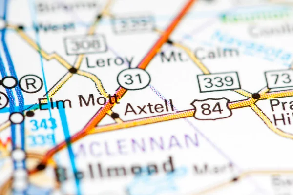 Axtell Texas Eua Sobre Mapa — Fotografia de Stock